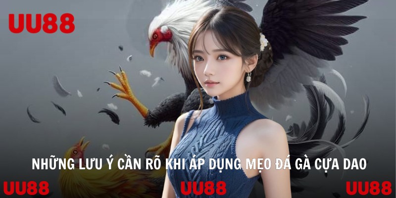 Những lưu ý cần rõ khi áp dụng mẹo đá gà cựa dao